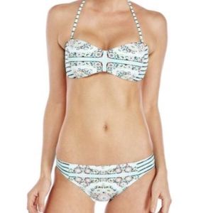 NWT NANETTE LEPORE MONTECITO BANDEAU BIKINI XS